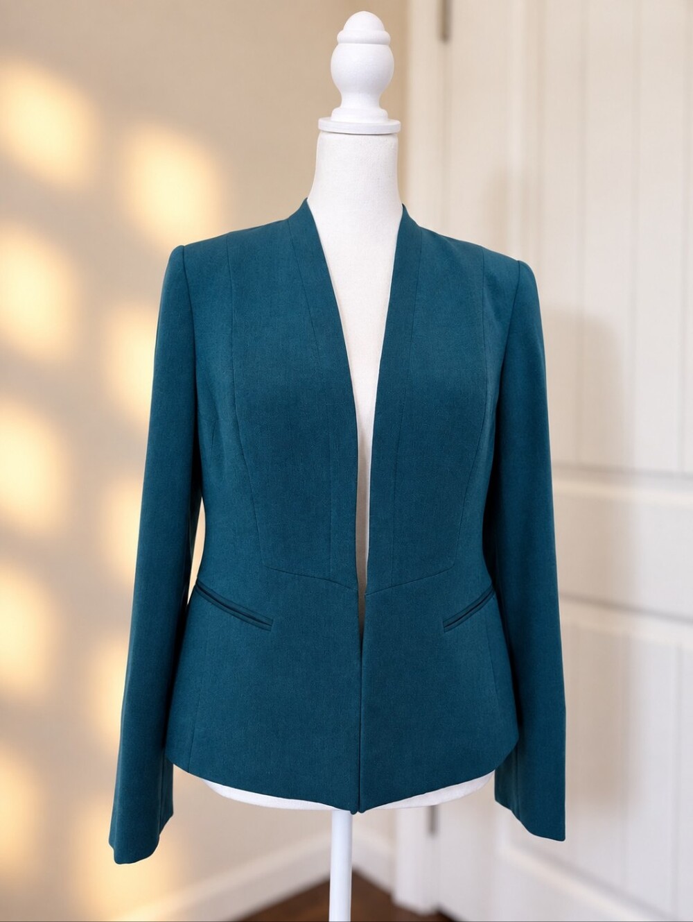 Kasper Teal Open-Front Women's Blazer